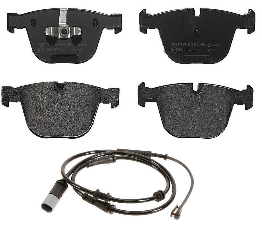 Brembo BMW Brakes Set Kit Pads Rear (LowMet) (With Sensor